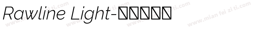 Rawline Light字体转换